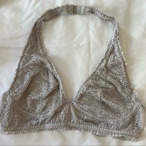 Victoria Secret Gray Halter Bralette Size M